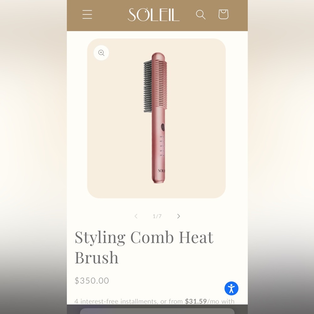 Soleil Styling Brush - Rose Gold
